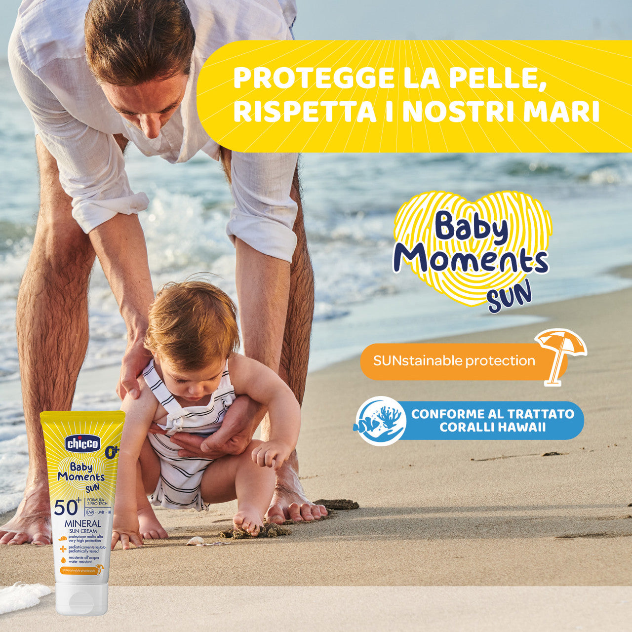 chicco BABY MOMENTS SUN - CREMA SOLARE MINERAL 75ML