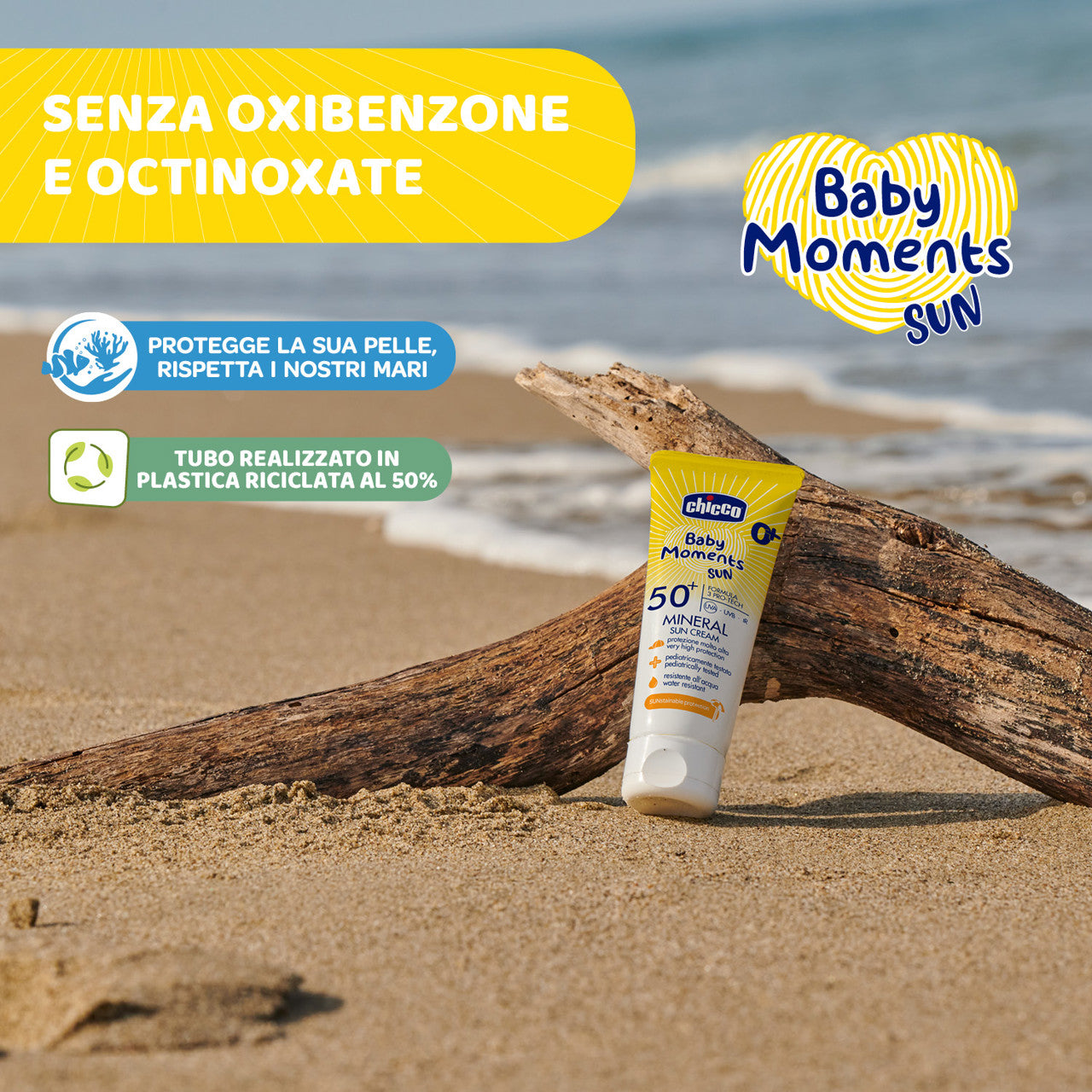 chicco BABY MOMENTS SUN - CREMA SOLARE MINERAL 75ML