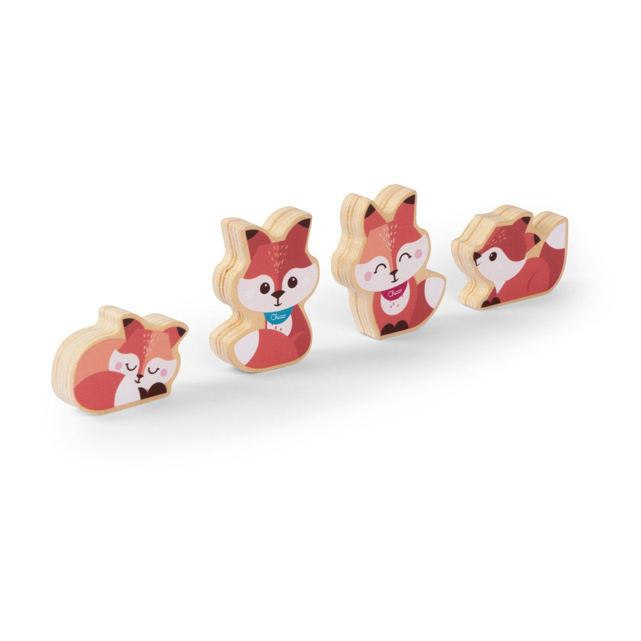 CHICCO SET 2 PERSONAGGI LE FAMIGLIE DEL BOSCO IN LEGNO