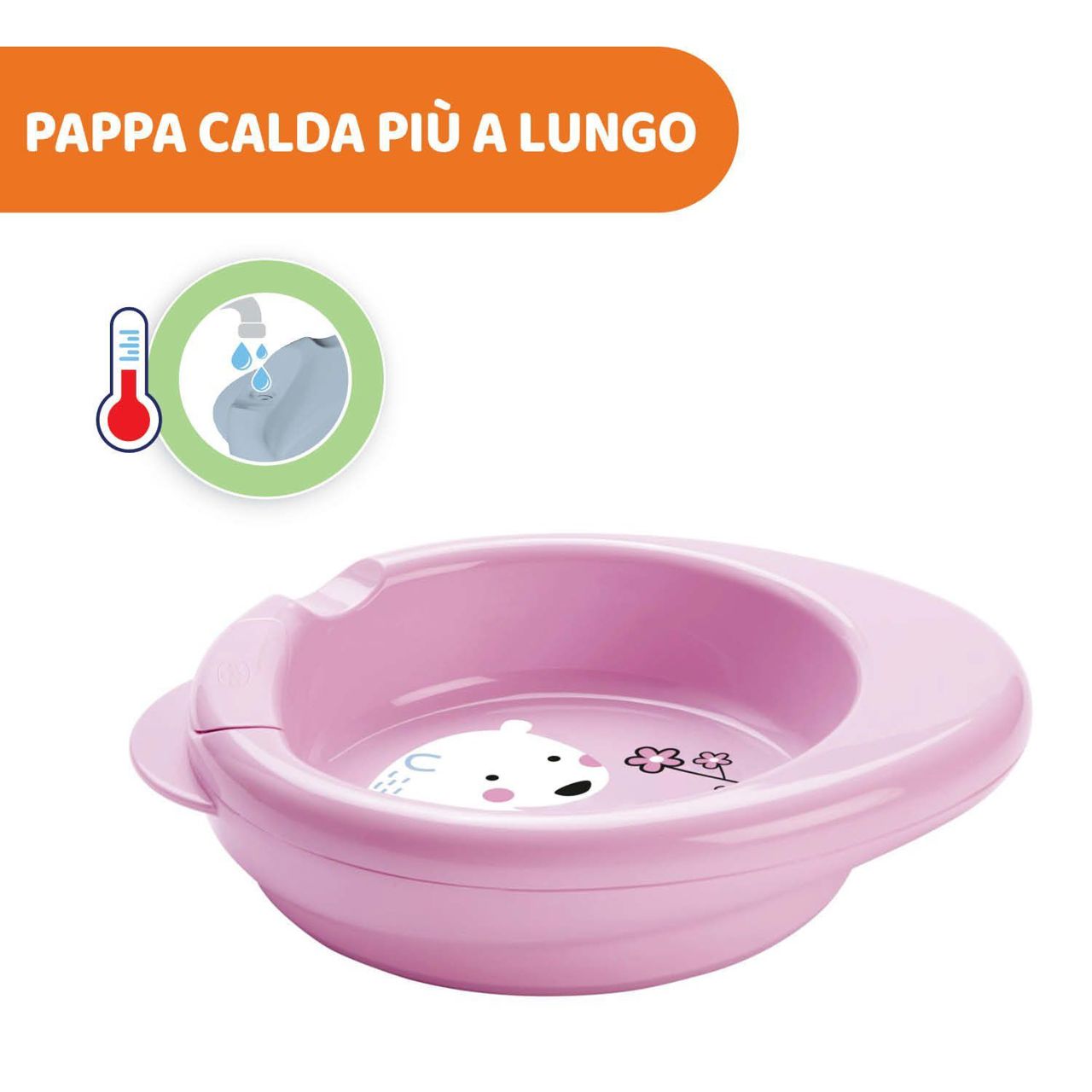 PIATTO PAPPA CALDA ROSA CHICCO