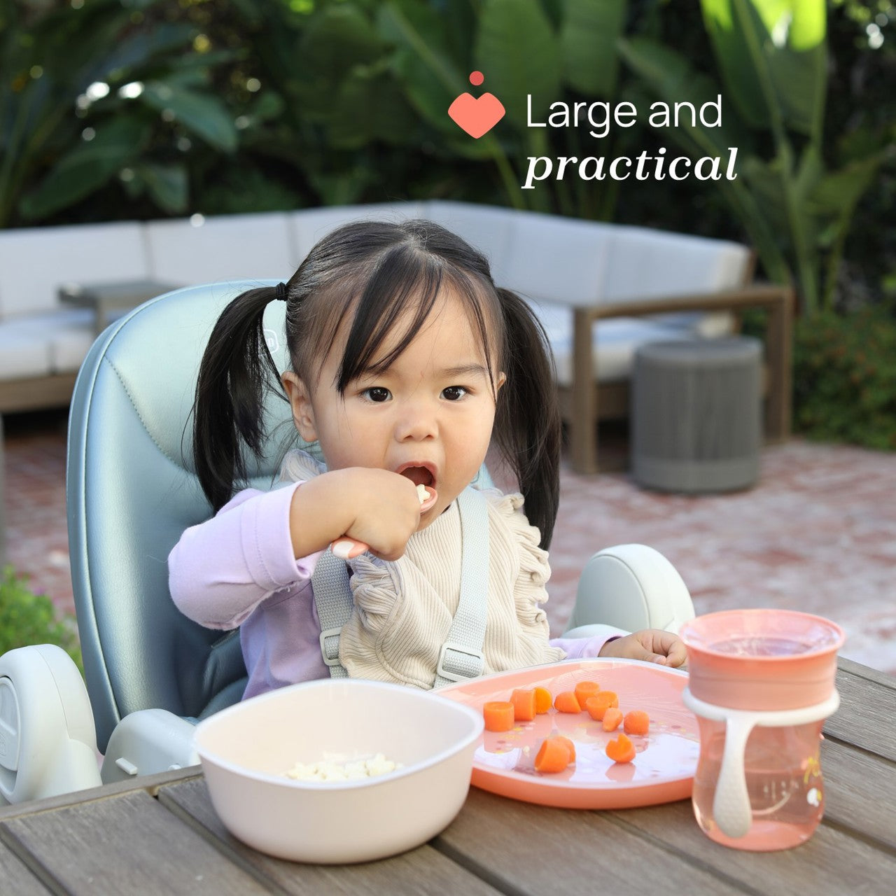 SET PAPPA CHICCO 2 PZ PIATTO PIANO + CIOTOLA GRIGIO