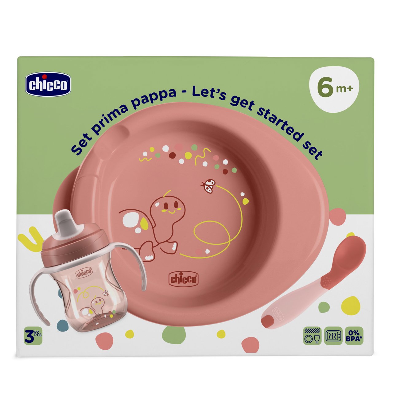 SET PRIMA PAPPA 3 PEZZI CHICCO PAPPACALDA