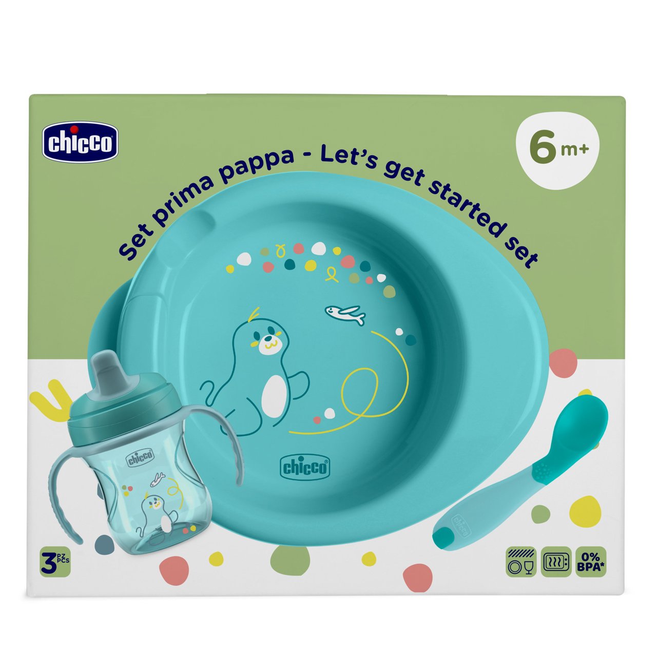 SET PRIMA PAPPA 3 PEZZI CHICCO PAPPACALDA