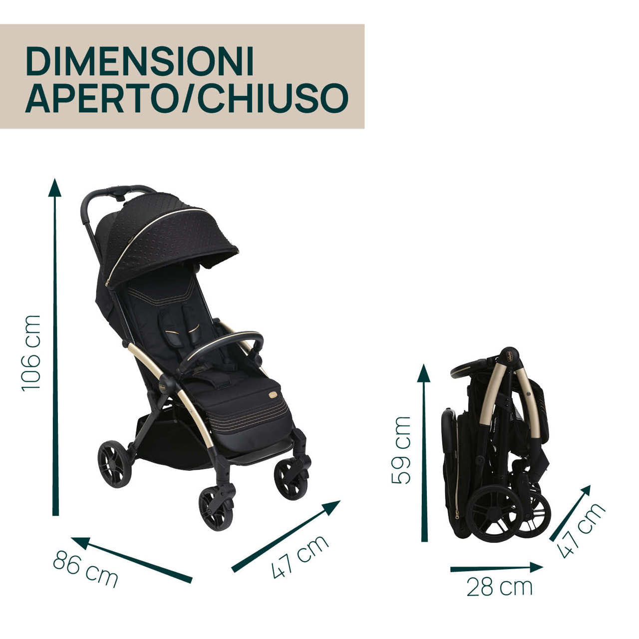 PASSEGGINO GOODY XPLUS BLACK RE_LUX ECO CHICCO
