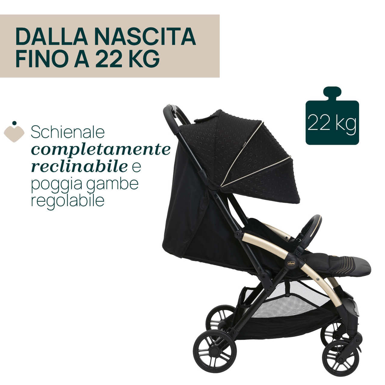 PASSEGGINO GOODY XPLUS BLACK RE_LUX ECO CHICCO