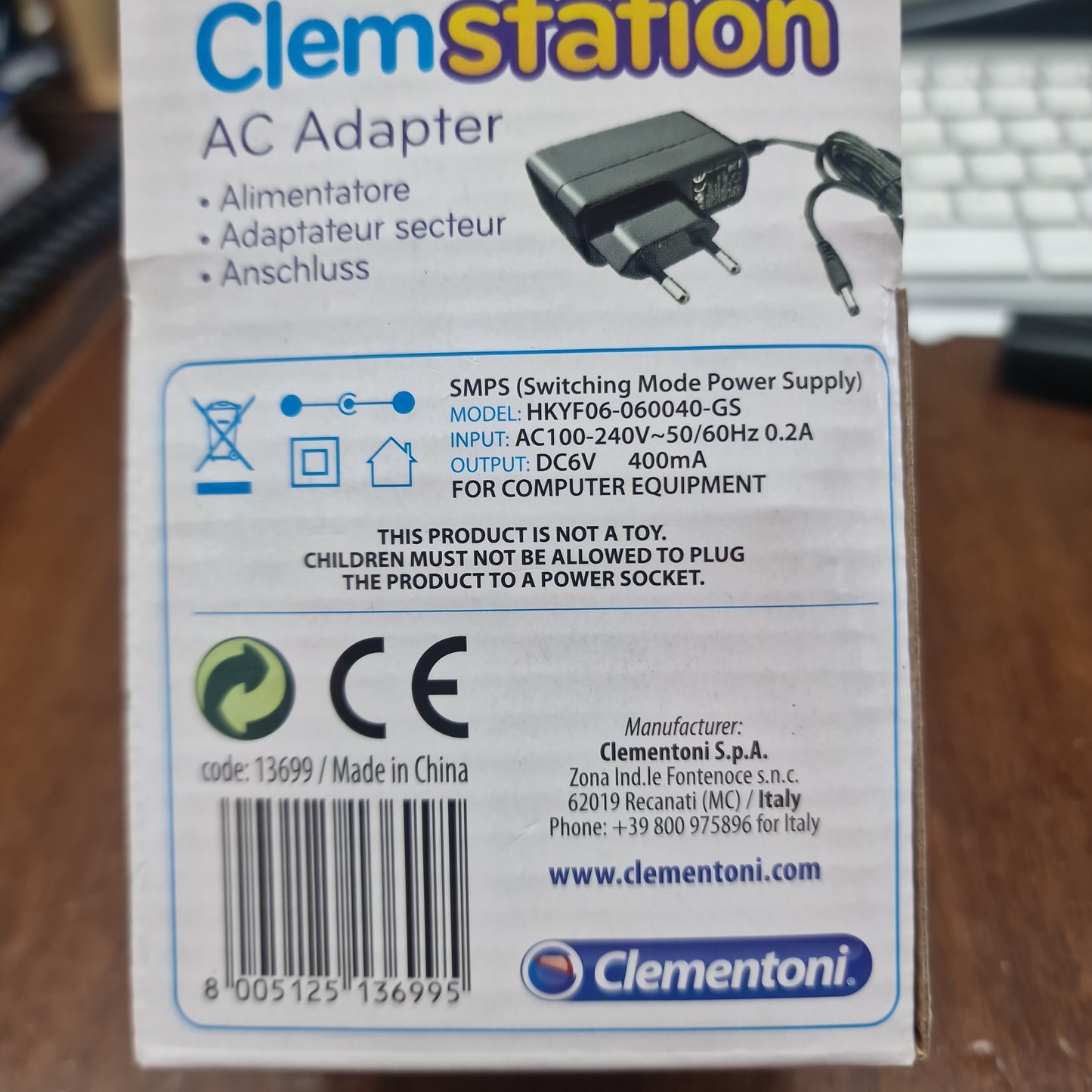 CLEM STATION AC ADATTATORE CLEMENTONI