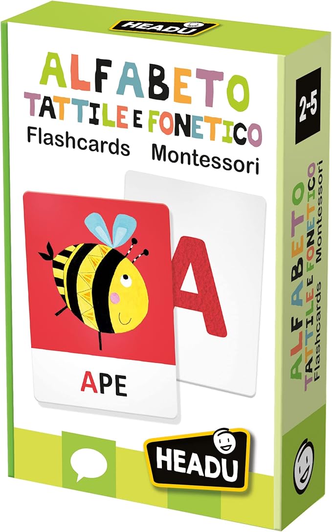 HEADU FLASHCARDS ALFABETO TATTILE E FONETICO MONTESSORI