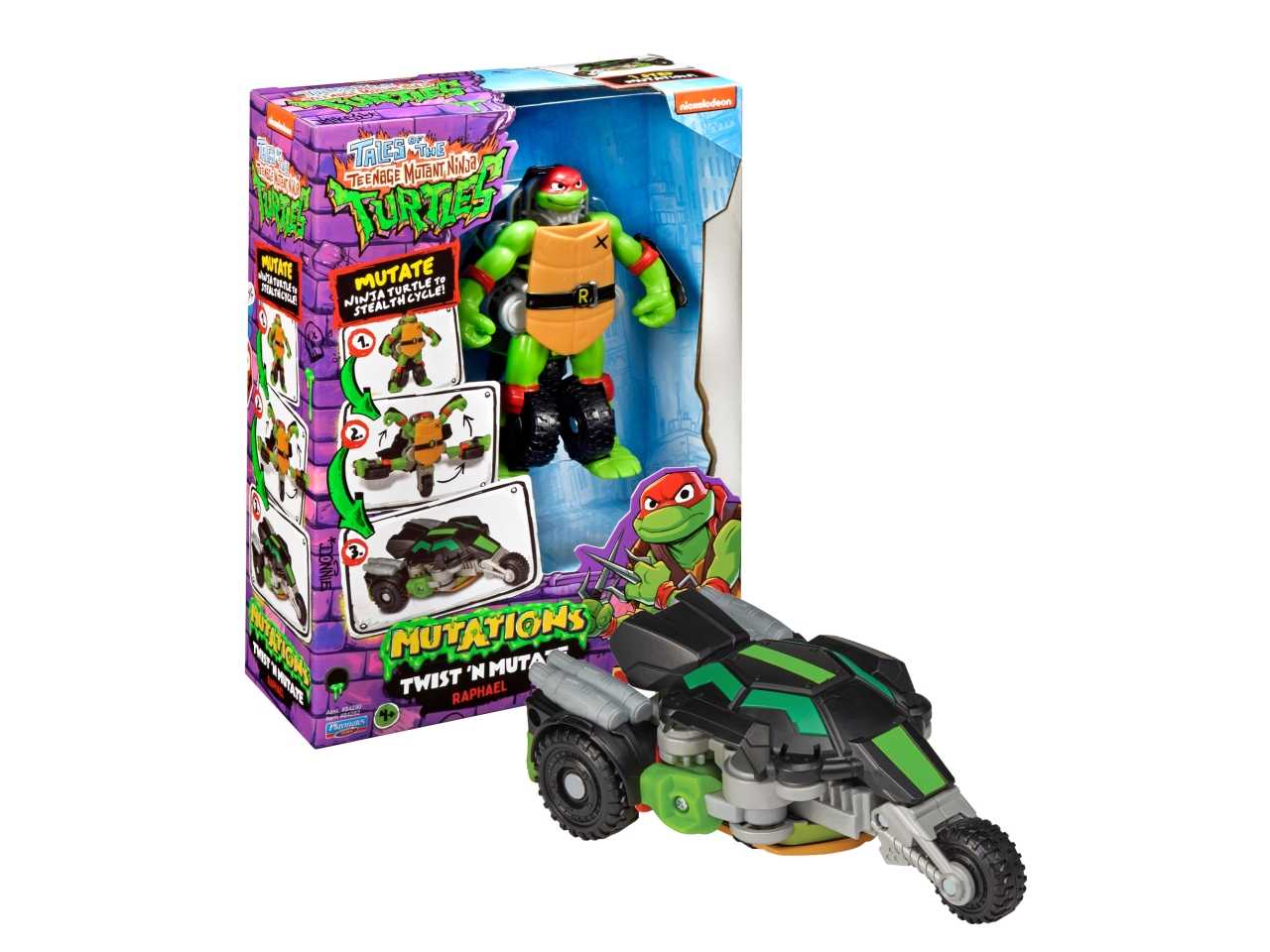 TURTLES TARTARUGHE NINJA RAFFAELLLO TRASFORMABILE IN VEICOLO GIOCHI PREZIOSI