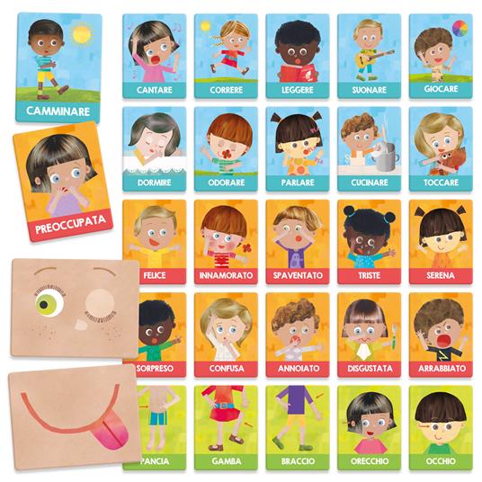 HEADU EMOZIONI E AZIONI FLASHCARDS MONTESSORI