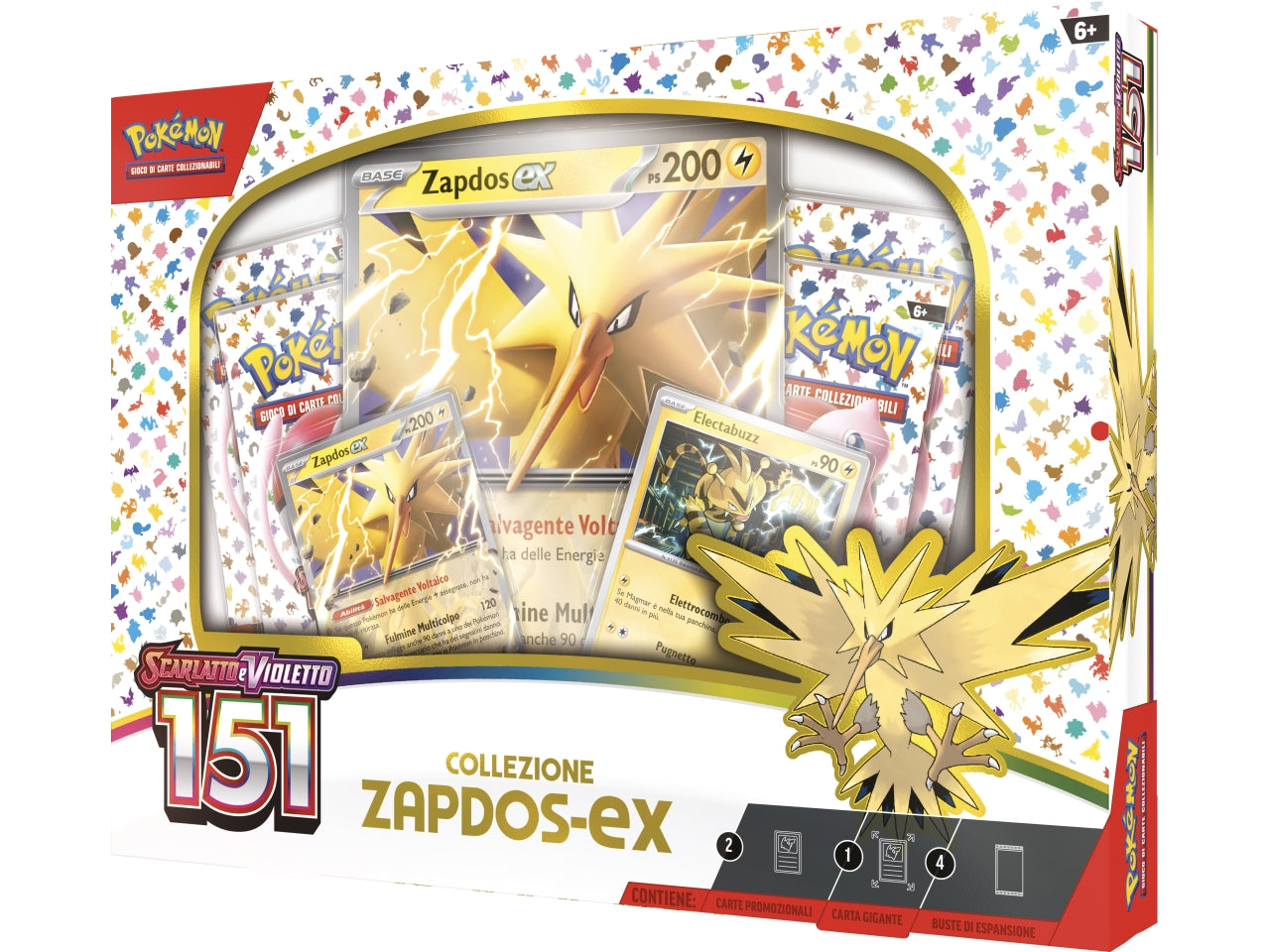 POKEMON CARTE COLLEZIONE ZAPDOS-EX SCARLATTO E VIOLETTO 151 GAMEVISION