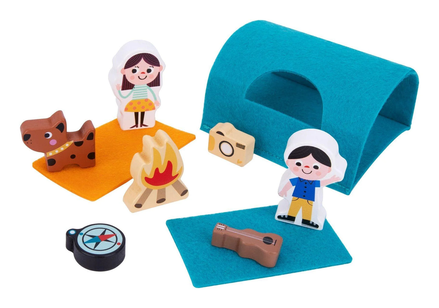 CAMPER IN LEGNO CON ACCESSORI TOOKY TOY