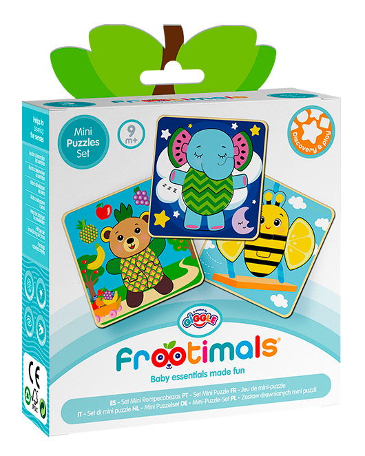 SET 3 MINI PUZZLE IN LEGNO FROOTIMALS KIDS
