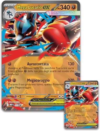 POKEMON COLLEZIONE CON STATUINA MEGA LUCARIO EX