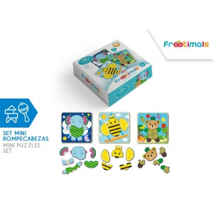 SET 3 MINI PUZZLE IN LEGNO FROOTIMALS KIDS