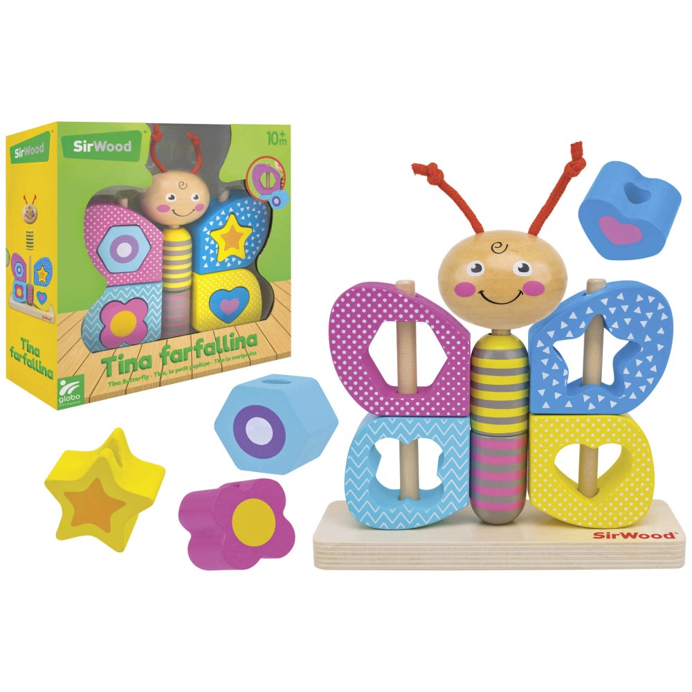 TINA FARFALLINA GIOCO LEGNO GLOBO