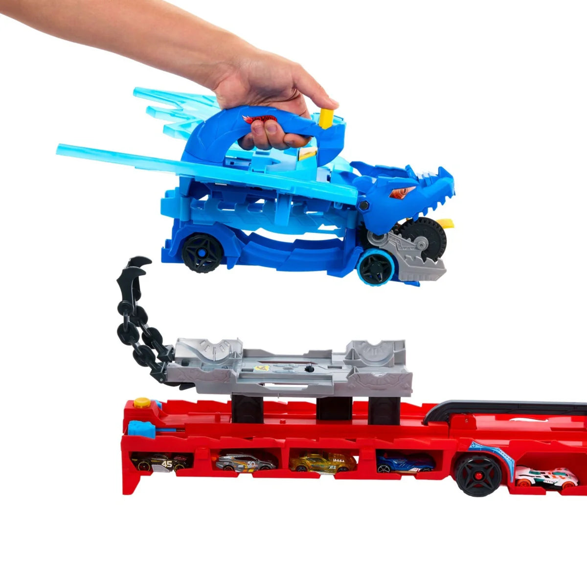 HOT WHEELS ULTIMATE DUAL DRAGON TRANSPORTER 2 IN 1 MATTEL