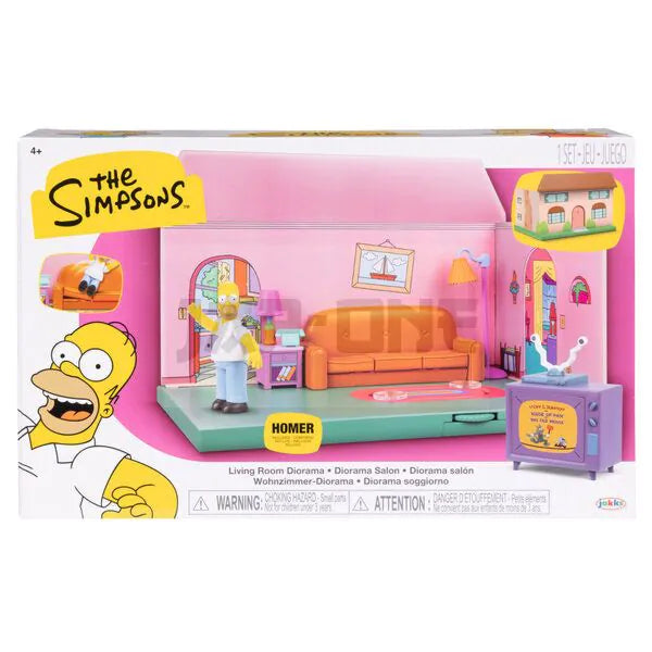 THE SIMPSONS DIORAMA SOGGIORNO CON HOMER JAKKS
