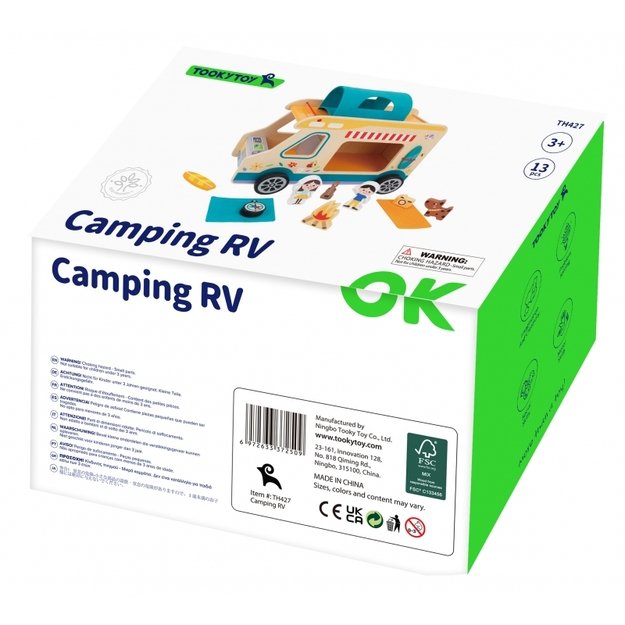 CAMPER IN LEGNO CON ACCESSORI TOOKY TOY