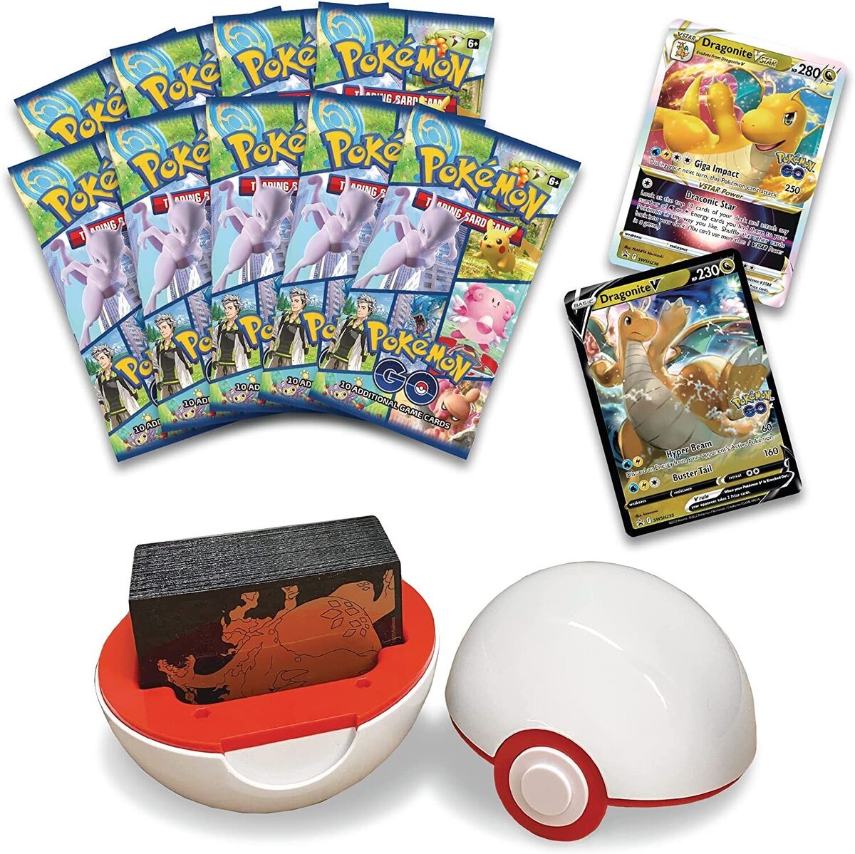 CARTE POKEMON GO COLLEZIONE PORTAMAZZO PREMIER DRAGONITE-V ASTRO GAMEVISION