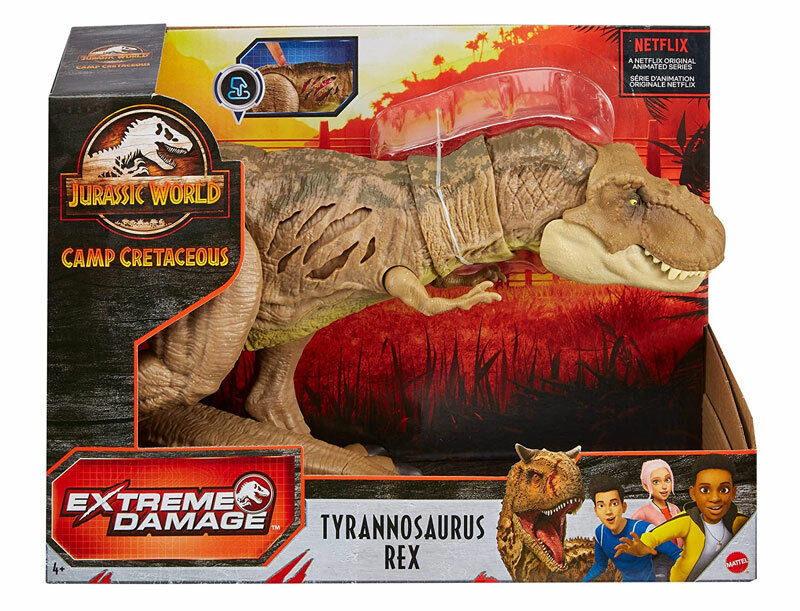 JURASSIC WORLD TYRANNOSAURUS REX EXTREME DAMAGE MATTEL