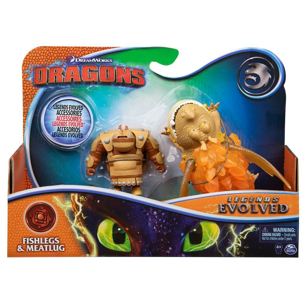 DRAGONS LEGEND EVOLVED FISJLEGS & MEATLUG SPIN MASTER