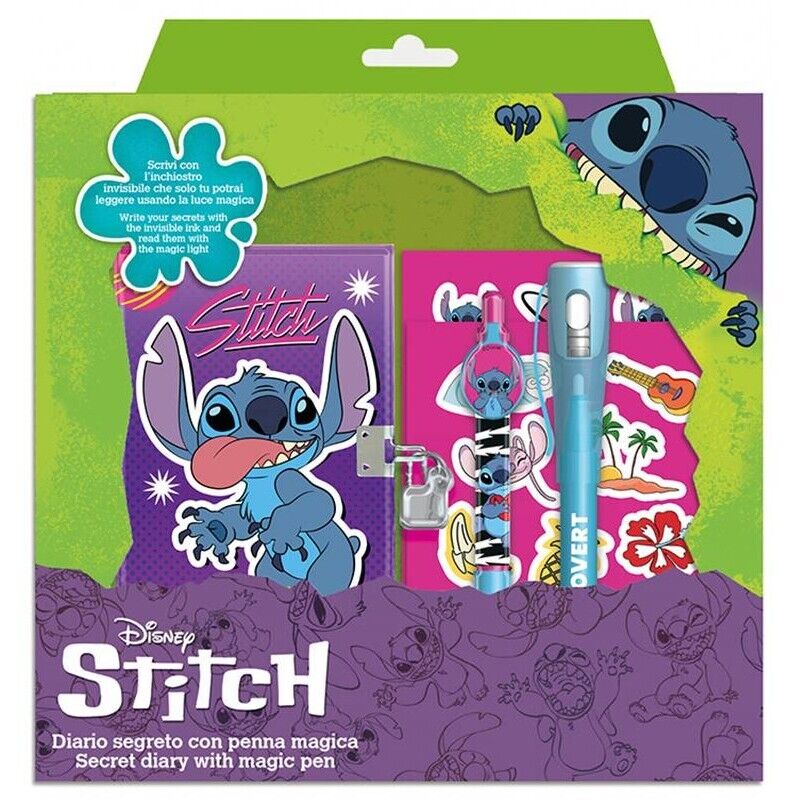 DIARIO SEGRETO DI STITCH CON PENNA E PENNA MAGICA