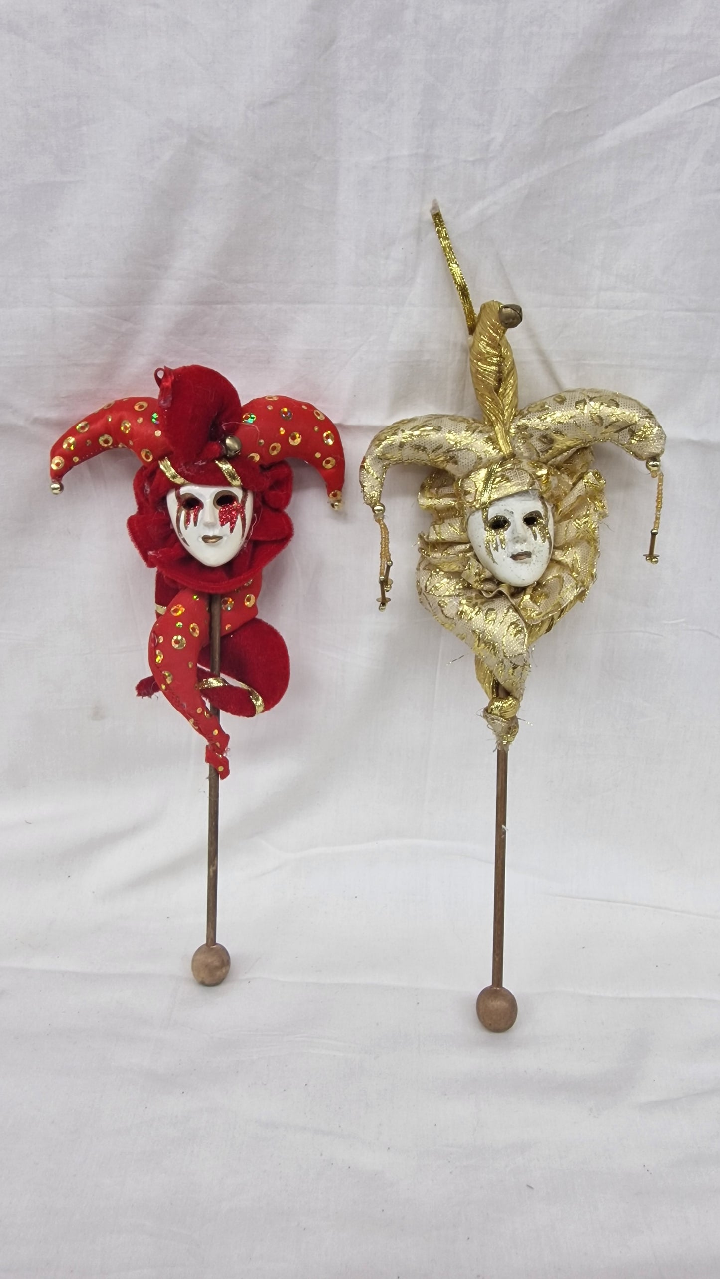 DECORAZIONE MASCHERA VENEZIANA CON STELO