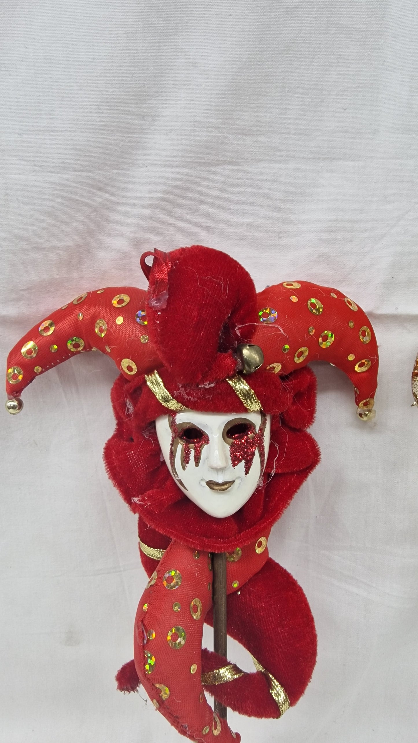 DECORAZIONE MASCHERA VENEZIANA CON STELO