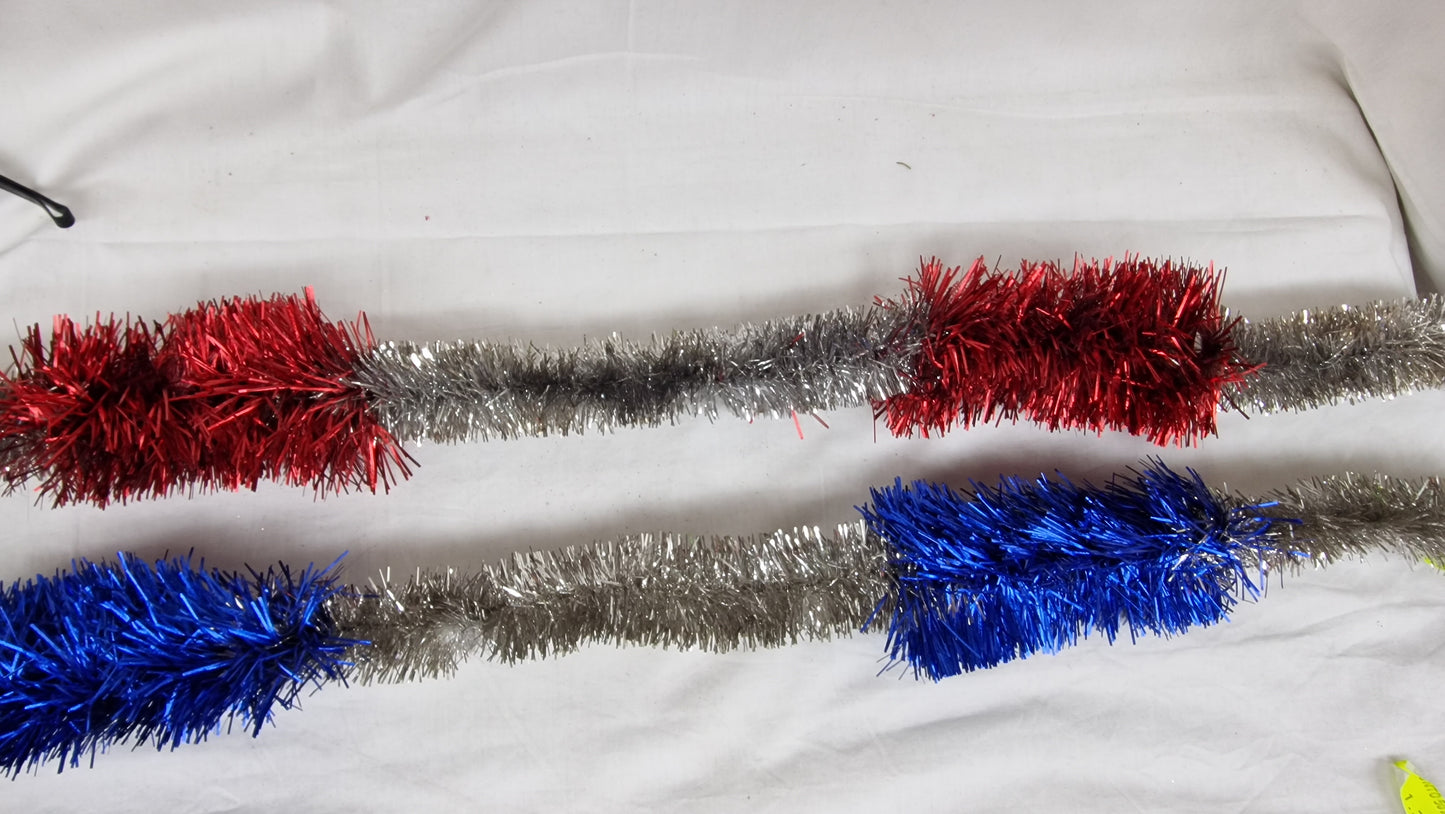 GHIRLANDA ARGENTO/BLU O ARGENTO/ROSSO MM 70 MORANDUZZO