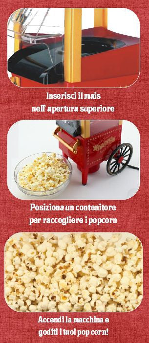 MACCHINA PER POP CORN PICCOLO ELETTRODOMESTICO