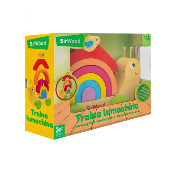 TRAINA LUMACHINA LEGNO GLOBO