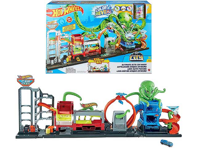 City Mega Autolavaggio Color Reveal con Macchinina Cambia Colore HOT WHEELS