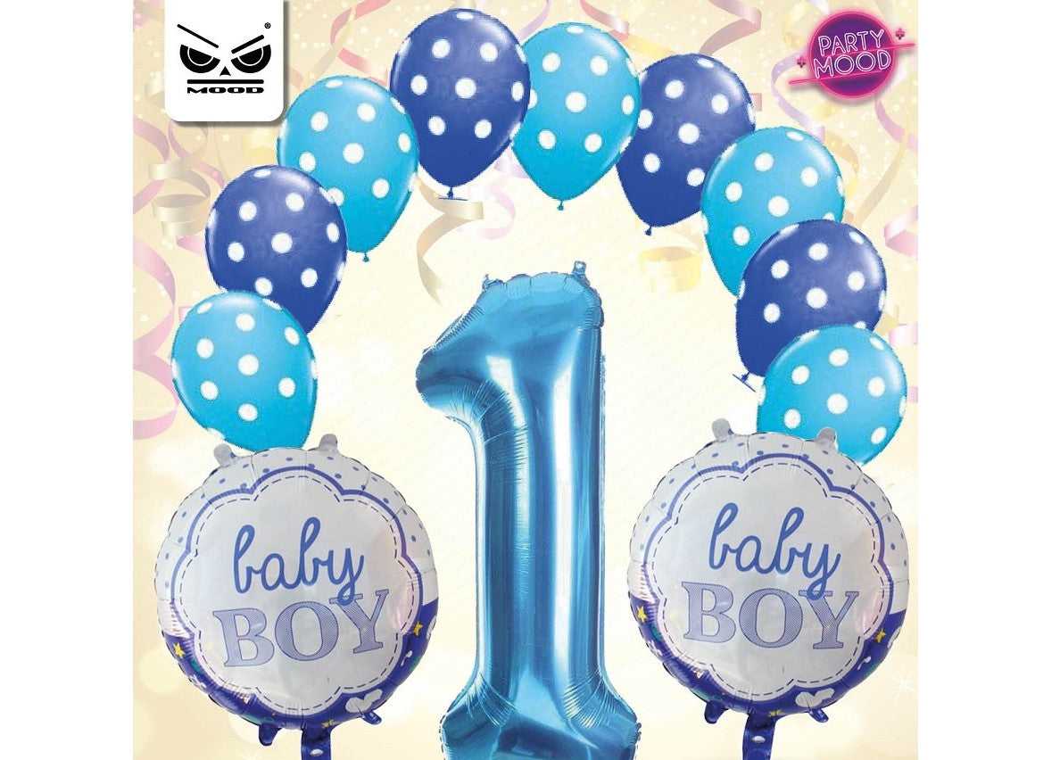 SET 13 PALLONCINI PRIMO COMPLEANNO BOY o GIRL