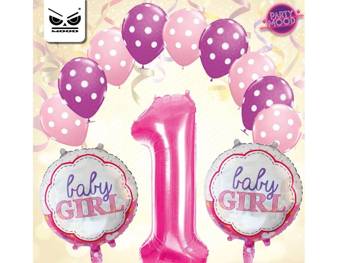 SET 13 PALLONCINI PRIMO COMPLEANNO BOY o GIRL