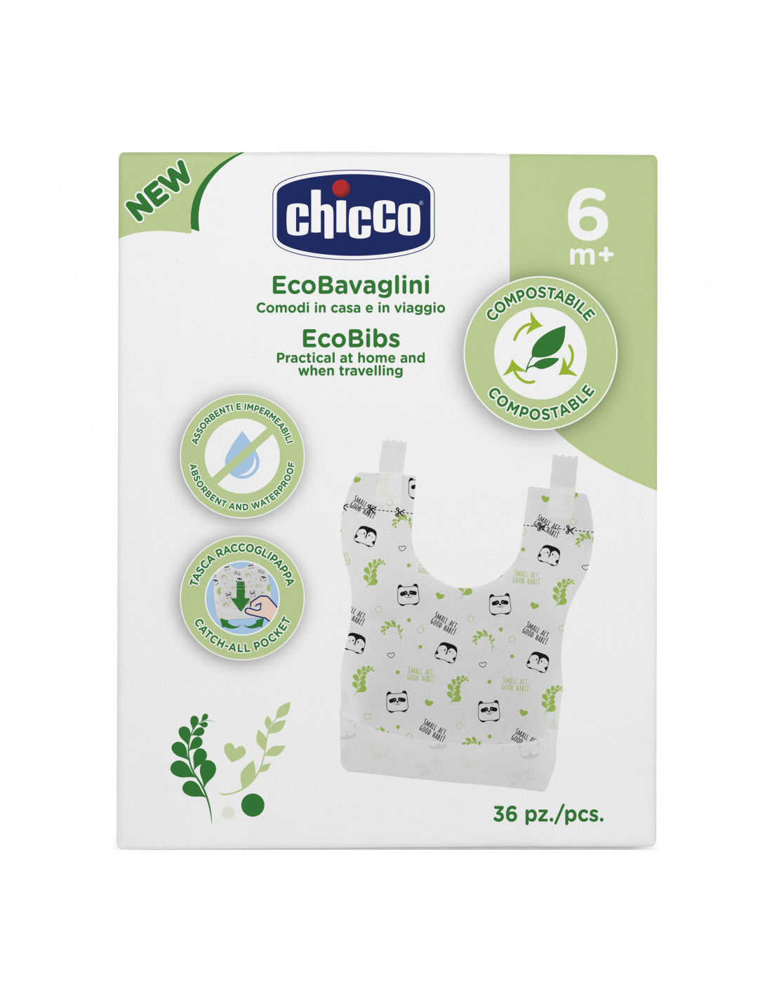 Bavaglini Monouso Compostabili 36pz CHICCO
