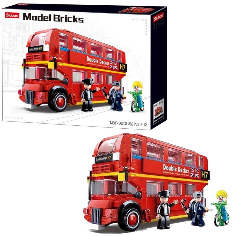 BUS A 2 PIANI LONDINESE MODEL BRICKS SLUBAN