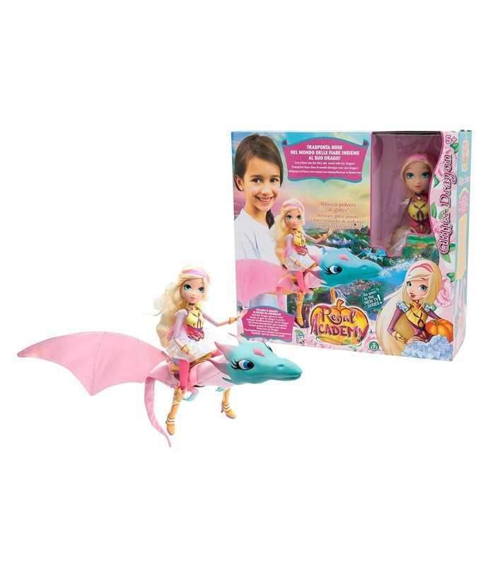 REGAL ACADEMY DRAGO GLITTER CON BAMBOLA ROSE GIOCHI PREZIOSI D12