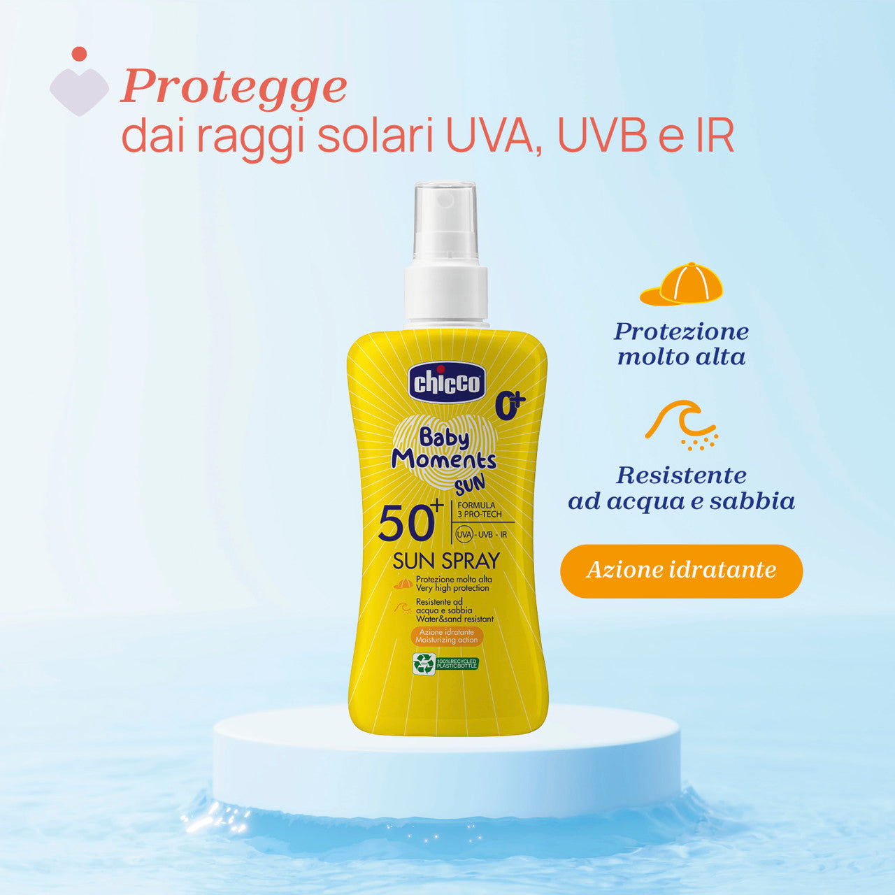 CHICCO BABY MOMENTS SUN SOLARE SRAY 50+ 150 ML