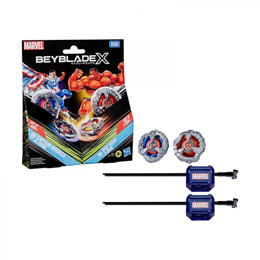 BAYBLADE X MARVEL CAPTAIN AMERICA VS RED HULK