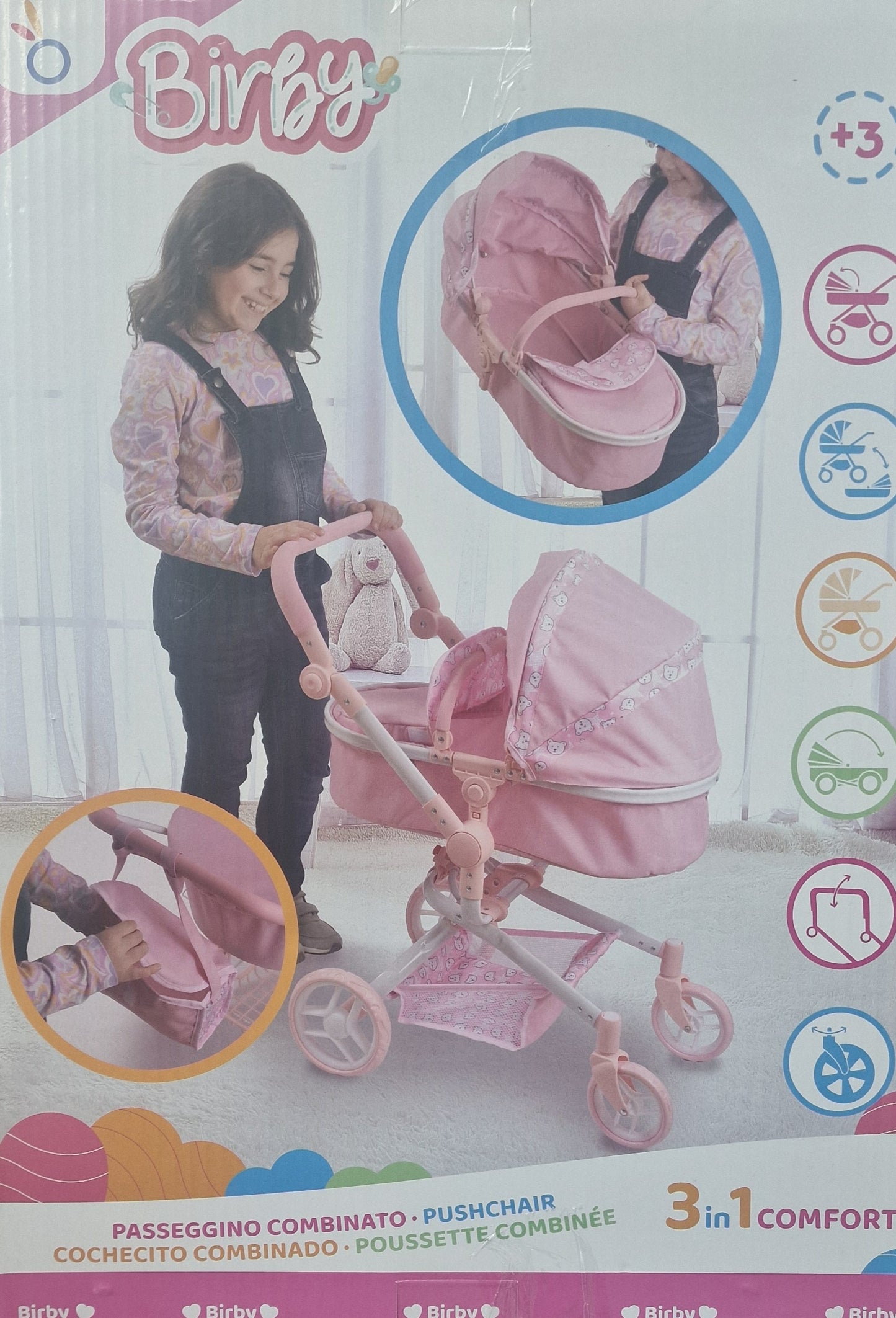 PASSEGGINO COMBINATO 3IN1 COMFORT BIRBY HT ITALIA