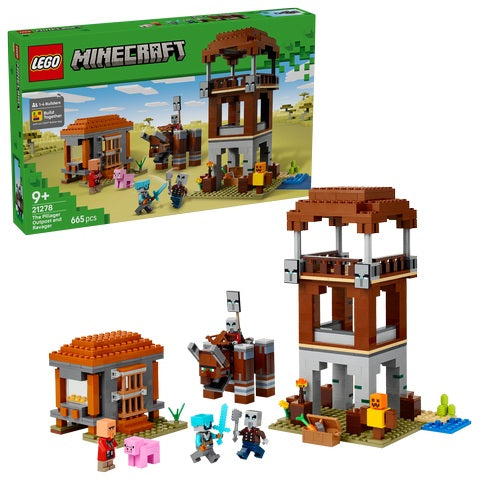 LEGO MINECRAFT L'AVAMPOSTO DEL SACCHEGGIATORE E PREDONE 21278