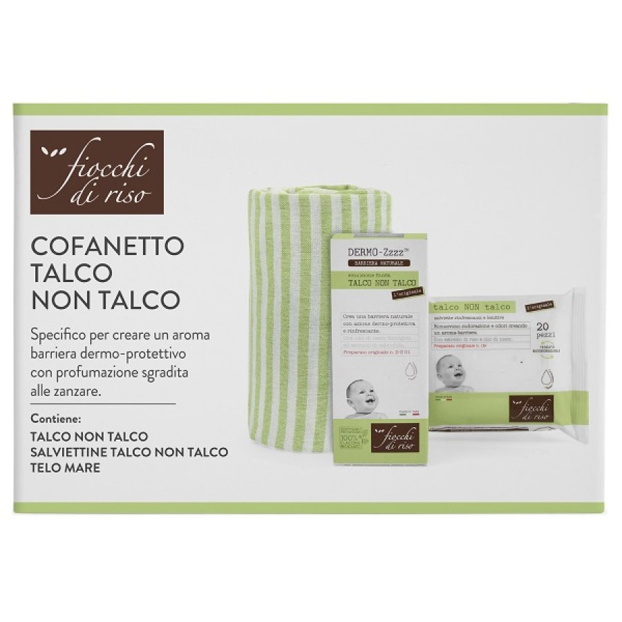 SET REGALO TALCO NON TALCO  FIOCCHI DI RISO