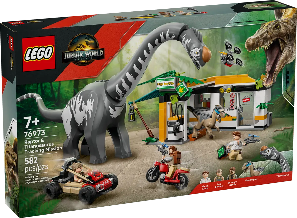 LEGO JURASSIC WORLD Alla Ricerca del Raptor e del Titanosauro  76973