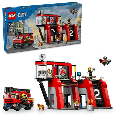 LEGO CITY CASERMA DEI POMPIERI E AUTOPOMPA 60414