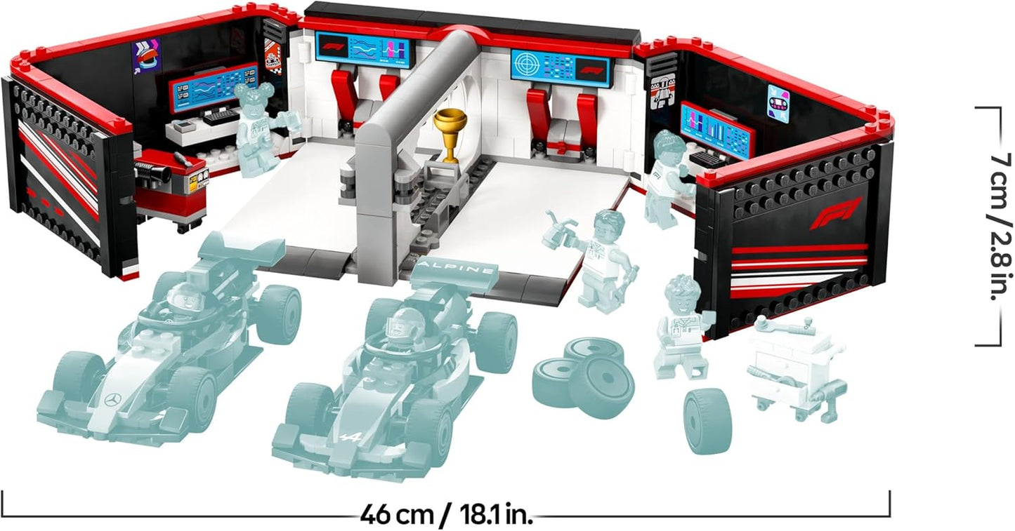 LEGO F1 GARAGE CON MONOPOSTO MERCEDES-AMG E ALPINE F1  60444