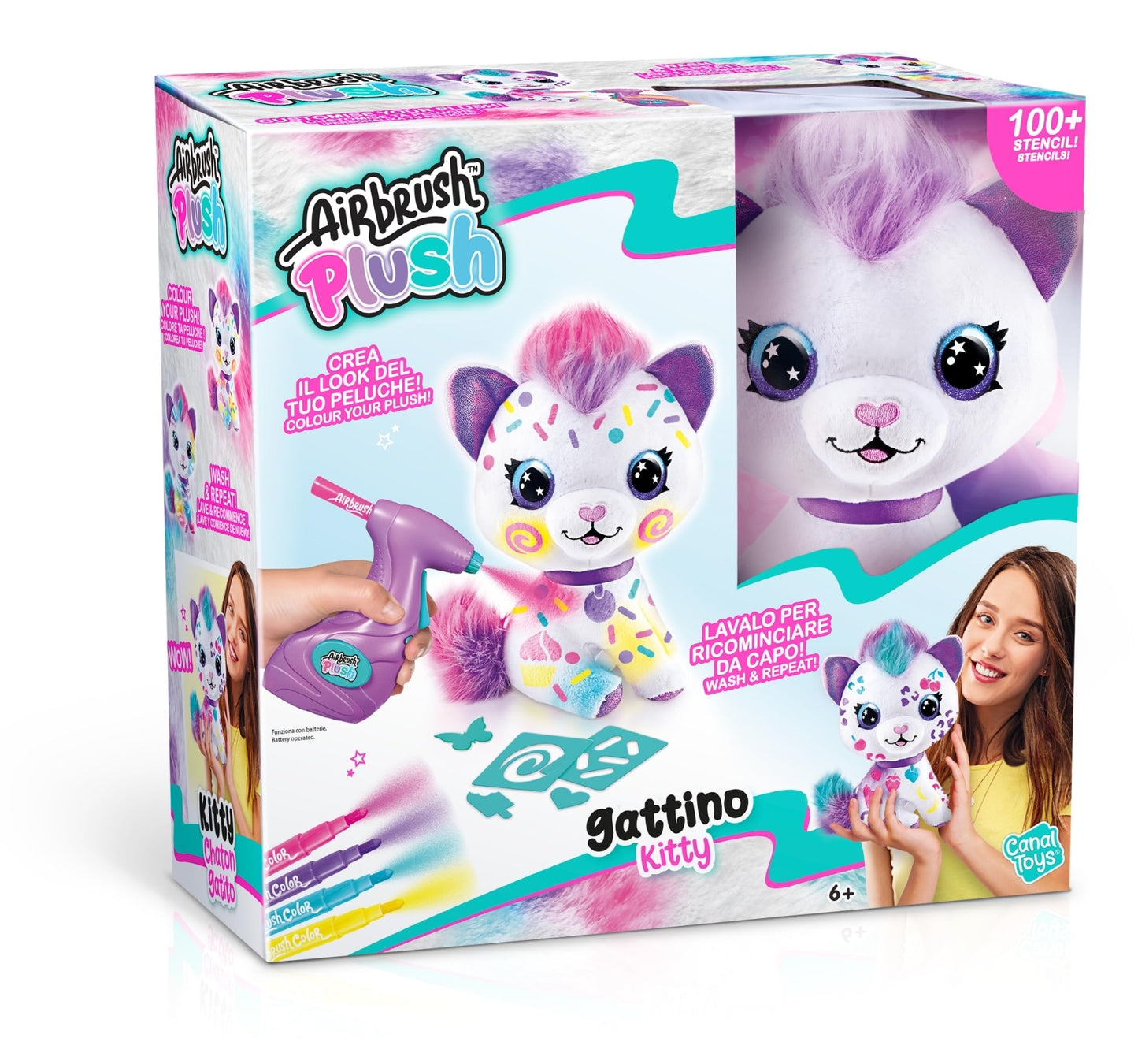 AIRBRUSH PLUSH CAGNOLINO O GARRINO