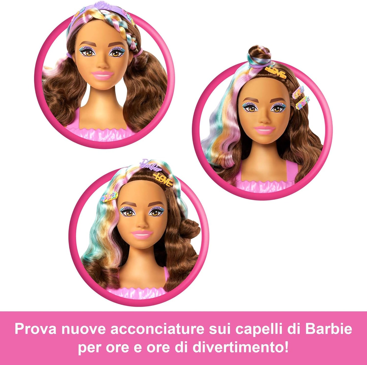 BARBIE TESTA DA PETTINARE CASTANA MATTEL