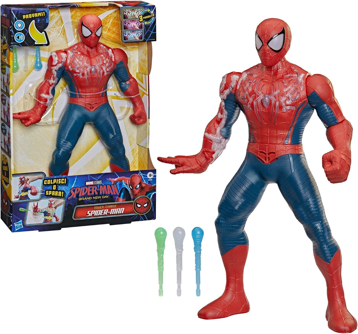 SPIDER MAN POWER CHARGE BRAND NEW DAY HASBRO