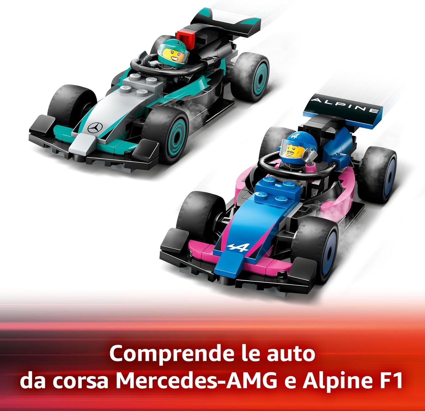 LEGO F1 GARAGE CON MONOPOSTO MERCEDES-AMG E ALPINE F1  60444