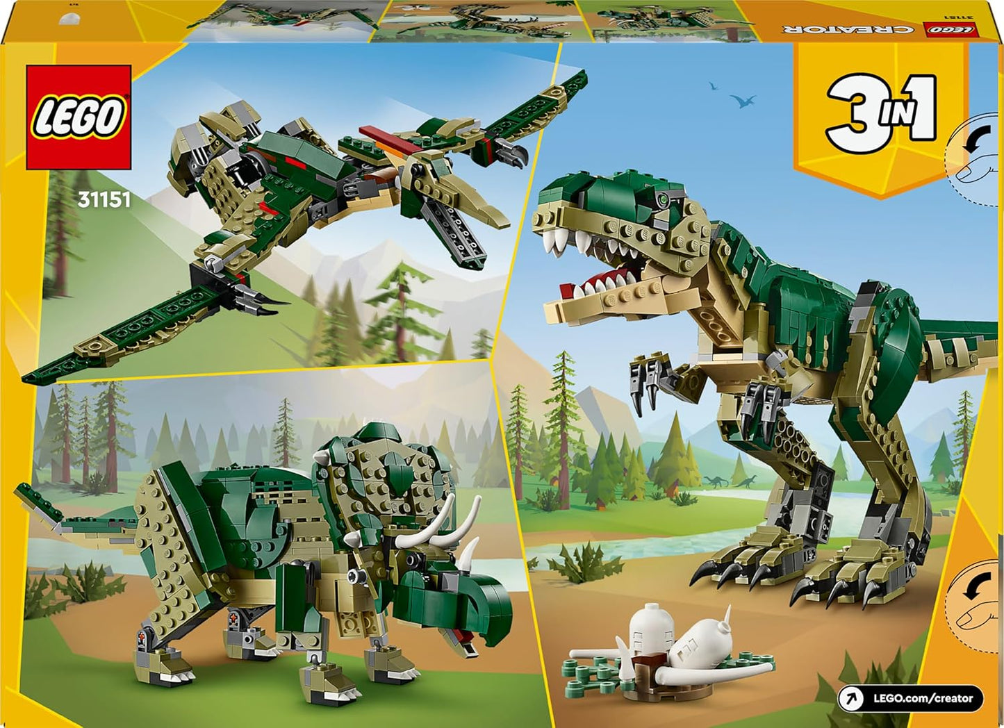 LEGO CREATOR 3 IN 1 DINOSAURI 31151